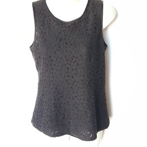 Banana Republic Pattern Stitched BlackTop Sz 4(S)